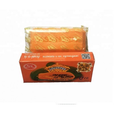 Papaya Honey Soap Skin Lightening AHA BHA Collagen Anti Acne Herbal